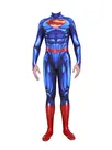 Superman Costume Comics Movie Hero Leotard Cosplay Second Skin Full Body Anime Zentai Catsuit Skinsuit