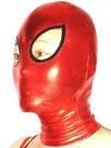 Second Skin Red Wet Look Shiny Metallic Open Eyes Hood