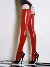 Second Skin Red Latex Women Stockings Second Skin Red Latex Women Stockings
