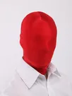 Second Skin Red Unicolor Lycra Hoods Spandex Hood