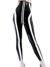 Second Skin Natural Latex Black White Stripe Latex Pants Second Skin Natural Latex Black White Stripe Latex Pants