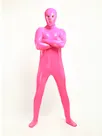 Unisex Open Mouth Eyes Pink Skinsuit Wetlook Unitard PVC Catsuit Zentai Second-skin Clothing