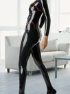 Second Skin Fetish Latex Sexy Latex Clothing Black Long Sleeves Catsuit Second Skin Fetish Latex Sexy Latex Clothing Black Long Sleeves Catsuit