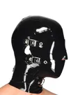 Second Skin Natural Latex Head Cover Mobile Eye Mask Latex Suffocation Head Cover Detachable