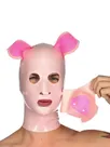 Second Skin Natural Latex Head Cover Latex Piglet Mask