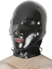 Second Skin Natural Latex Full Ball Mask Latex Suffocation Head Cover Open Mouth Mask Full Set