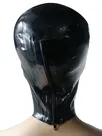 Second Skin Natural Latex Head Cover Mouth Mask CD Crossdressing Women Asphyxiation Mask