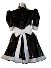 Second Skin Women Natural Latex Dress Sexy Maid Dresses Short Sleeves Dress Second Skin Women Natural Latex Dress Sexy Maid Dresses Short Sleeves Dress