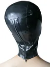 Second Skin Natural Latex Head Cover Mouth Mask CD Crossdressing Women Asphyxiation Mask