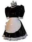 Second Skin Women Natural Latex Dress Sexy Maid Dresses Short Sleeves Dress Second Skin Women Natural Latex Dress Sexy Maid Dresses Short Sleeves Dress