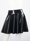 Second Skin Natural Latex Clothing Sexy Ruffles Sun Skirt Black Latex Skirt Best Handmade