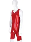 Men Latex Sportswear Second Skin Fetish Clothing Open Crotch Half Pants No Zip Sleeveless Latex Body Suits Men Latex Sportswear Second Skin Fetish Clothing Open Crotch Half Pants No Zip Sleeveless Latex Body Suits
