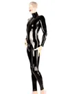 Black Latex Fetish Catsuit Second Skin Jumpsuit Front Zip Crotch Zip Latex Catsuit without Hood Black Latex Fetish Catsuit Second Skin Jumpsuit Front Zip Crotch Zip Latex Catsuit without Hood