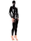 Second Skin Fetish Clothing Black Latex Catsuit Open Mouth Hood Back Zip Jumsuit Handmade Second Skin Fetish Clothing Black Latex Catsuit Open Mouth Hood Back Zip Jumsuit Handmade