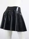 Second Skin Natural Latex Clothing Sexy Ruffles Sun Skirt Black Latex Skirt Best Handmade