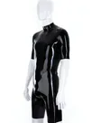 Sexy Second Skin Fetish Latex Clothing Half Sleeve Latex Catsuit Half Pants Black Tight Clothing Athletic Bodysuit Sexy Second Skin Fetish Latex Clothing Half Sleeve Latex Catsuit Half Pants Black Tight Clothing Athletic Bodysuit