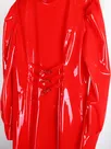 Second Skin Natural Latex Clothing Red Fashion Puff Sleeve Tight Dress Customize Second Skin Natural Latex Clothing Red Fashion Puff Sleeve Tight Dress Customize