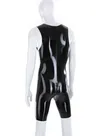 Athletic Wear Second Skin Fetish Latex Clothing Sleeveless Male Bodysuits Half Pants O-neck Men Bodysuits with Crotch Zip Athletic Wear Second Skin Fetish Latex Clothing Sleeveless Male Bodysuits Half Pants O-neck Men Bodysuits with Crotch Zip