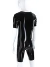 Athletic Wear Second Skin Fetish Latex Clothing Half Sleeve Bodysuits O-neck Half Pants Tight Clothing Black Jumpsuit Latex Body Suits Athletic Wear Second Skin Fetish Latex Clothing Half Sleeve Bodysuits O-neck Half Pants Tight Clothing Black Jumpsuit Latex Body Suits