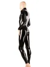 Black Latex Fetish Catsuit Second Skin Jumpsuit Front Zip Crotch Zip Latex Catsuit without Hood Black Latex Fetish Catsuit Second Skin Jumpsuit Front Zip Crotch Zip Latex Catsuit without Hood