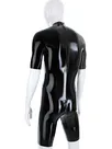 Sexy Second Skin Fetish Latex Clothing Half Sleeve Latex Catsuit Half Pants Black Tight Clothing Athletic Bodysuit Sexy Second Skin Fetish Latex Clothing Half Sleeve Latex Catsuit Half Pants Black Tight Clothing Athletic Bodysuit