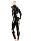 Black Latex Fetish Catsuit Second Skin Jumpsuit Front Zip Crotch Zip Latex Catsuit without Hood Black Latex Fetish Catsuit Second Skin Jumpsuit Front Zip Crotch Zip Latex Catsuit without Hood