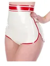 Female Natural Latex Clothing Shorts Second Skin High Waist White Red Boxer Underwear Clubwear Female Natural Latex Clothing Shorts Second Skin High Waist White Red Boxer Underwear Clubwear
