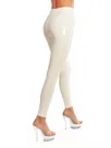 Second Skin Fetish Clothing White Latex Leggings Long Tight Pants Second Skin Fetish Latex Trousers with U Zipper