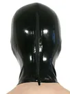 Second Skin Natural Latex Sexy Head Cover Latex Mask with Zipper