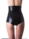 Women Rubber Fetish Clothing Black High Waist Skinny Shorts Latex Underwear Handmade Women Rubber Fetish Clothing Black High Waist Skinny Shorts Latex Underwear Handmade