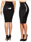 Female Natural Latex Clothing Black Latex Skirt Woman Sexy Second Skin Fetish Short Skirts
