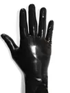 Second Skin Fetish Latex Gloves Black Short Gloves Unisex Seamless Latex Gloves