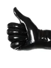 Second Skin Fetish Latex Gloves Black Short Gloves Unisex Seamless Latex Gloves