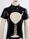 Sexy Cut Out Wet Look Skinsuit Shiny Black Crotchless Wetlook Unitard PVC Bodysuit Gimp Suit Halloween Catsuit Zentai Second-skin Clothing Customize for Women Sexy Cut Out Wet Look Skinsuit Shiny Black Crotchless Wetlook Unitard PVC Bodysuit Gimp Suit Halloween Catsuit Zentai Second-skin Clothing Customize for Women