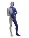 Grey and Navy Unisex Second Skin Full Body Lycra Spandex Zentai Catsuit Skinsuit Grey and Navy Unisex Second Skin Full Body Lycra Spandex Zentai Catsuit Skinsuit