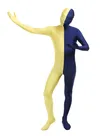 Yellow and Navy Unisex Second Skin Full Body Lycra Spandex Zentai Catsuit Skinsuit Yellow and Navy Unisex Second Skin Full Body Lycra Spandex Zentai Catsuit Skinsuit