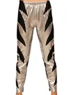Second Skin Silver Black Trousers Wet Look Shiny Metallic Pants