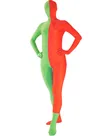 Halloween Green and Red Costume Split Lycra Zentai Catsuit Skinsuit Second-skin Clothing Halloween Green and Red Costume Split Lycra Zentai Catsuit Skinsuit Second-skin Clothing