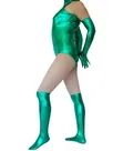 Second Skin Green Spandex Leotard Zentai Skinsuit Leotard with Gloves and Stocking Masquerade Costume