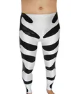 Second Skin White and Black Trousers Spandex Pants