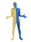 Blue and Yellow Second Skin Full Body Lycra Spandex Zentai Catsuit Skinsuit Blue and Yellow Second Skin Full Body Lycra Spandex Zentai Catsuit Skinsuit