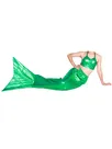 Second Skin Green Wet Look Shiny Metallic Tail Mermaid Animal Costume Second Skin Green Wet Look Shiny Metallic Tail Mermaid Animal Costume