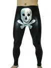 Second Skin Black Silver Skeleton Trousers Spandex Lycra Pants