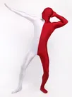 Burgundy White Second Skin Full Body Spandex Zentai Catsuit Skinsuit Burgundy White Second Skin Full Body Spandex Zentai Catsuit Skinsuit