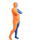 Orange Blue Split Second Skin Full Body Lycra Spandex Zentai Catsuit Skinsuit Orange Blue Split Second Skin Full Body Lycra Spandex Zentai Catsuit Skinsuit