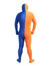 Orange Blue Split Second Skin Full Body Lycra Spandex Zentai Catsuit Skinsuit Orange Blue Split Second Skin Full Body Lycra Spandex Zentai Catsuit Skinsuit