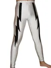 Second Skin White Trousers Black Trims Spandex Pants Second Skin White Trousers Black Trims Spandex Pants
