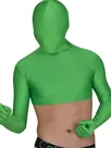 Green Lycra Skinsuit Spandex Half Catsuit Zentai Unitard Second-skin Clothing