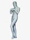 Zentai Costume Skintight Silver Grey Lycra Skinsuit Spandex Catsuit Zentai Costume Skintight Silver Grey Lycra Skinsuit Spandex Catsuit