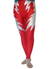 Second Skin Red Silver Trousers Female Lycra Spandex Pants